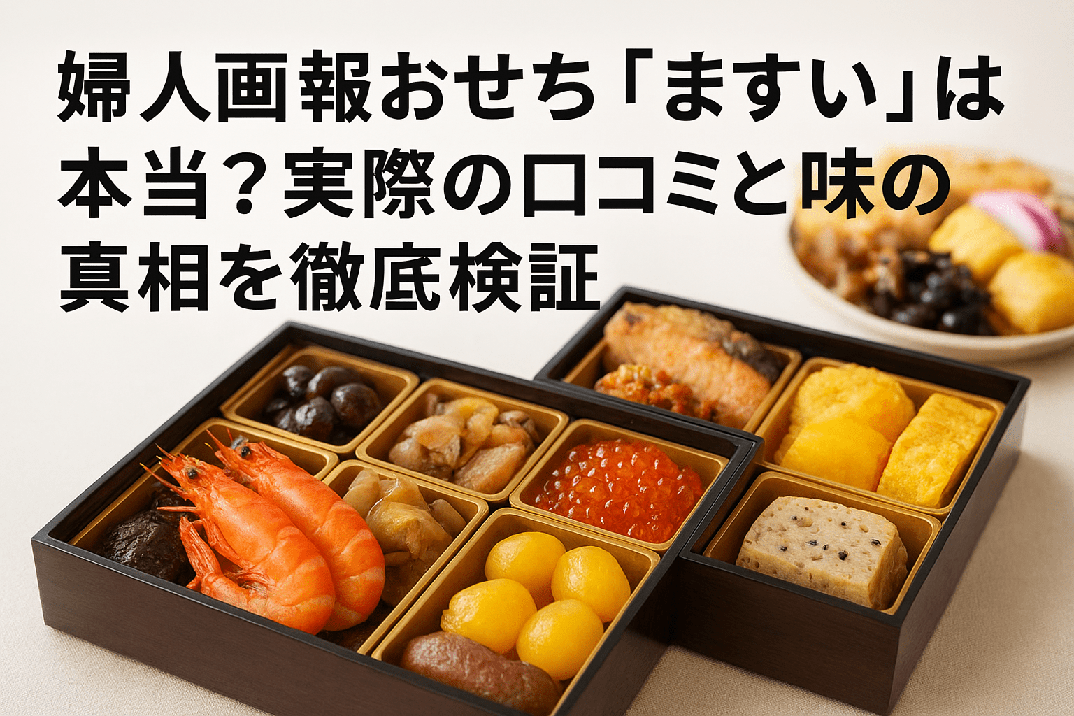 婦人画報おせち「まずい」は本当？実際の口コミと味の真相を徹底検証
