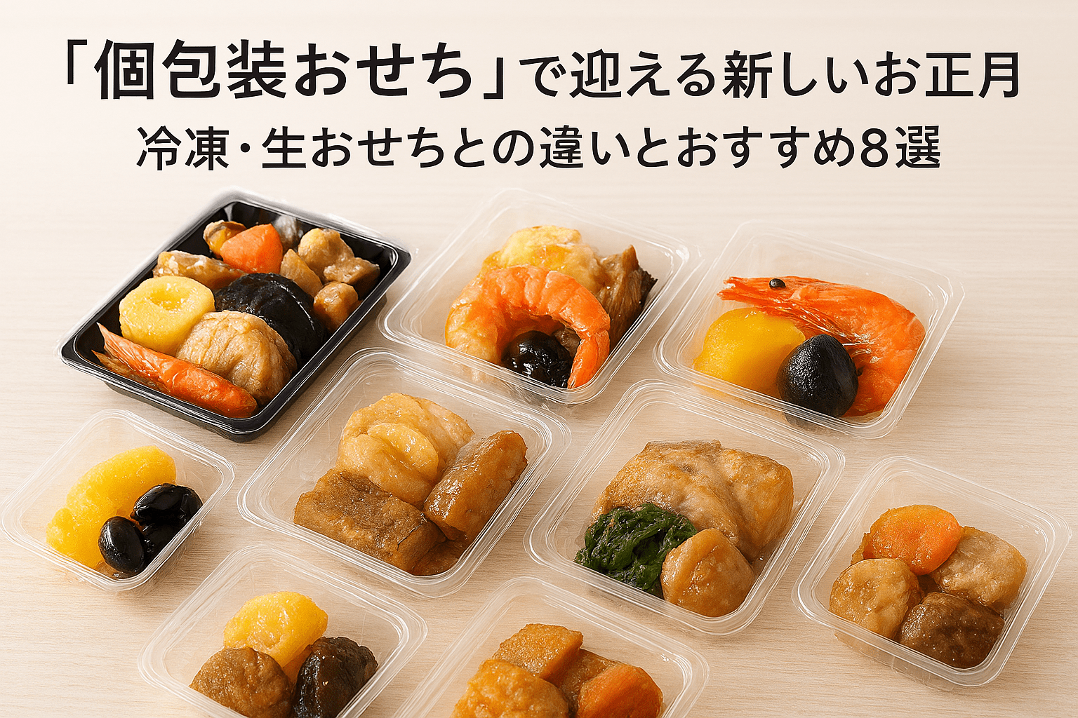 「個包装おせち」で迎える新しいお正月｜冷凍・生おせちとの違いとおすすめ8選