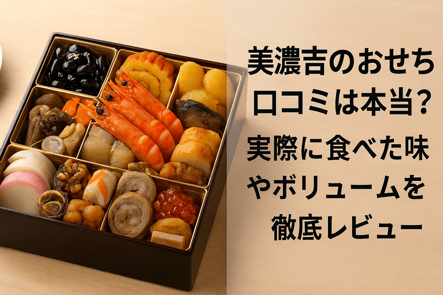 美濃吉おせちの口コミは本当？実際に食べた味やボリュームを徹底レビュー