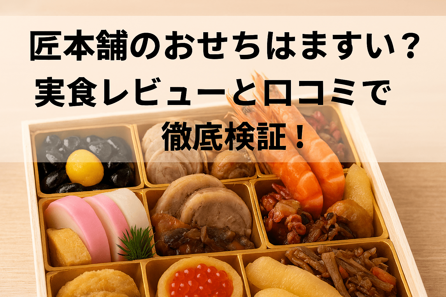 匠本舗のおせちはまずい？実食レビューと口コミで徹底検証！